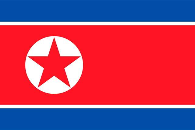 Bandera Corea del Norte