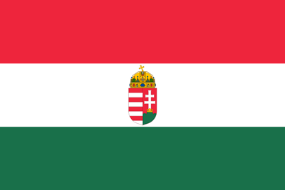 Bandera Hungría con escudo