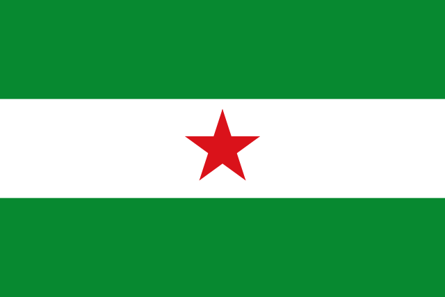 Bandera Andalucía estrellada
