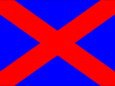Tu Bandera - Bandera de azul aspa diagonal roja