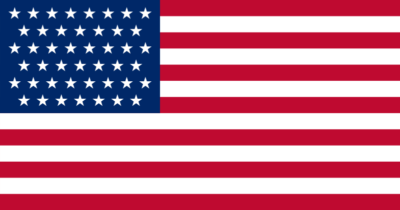 Bandera Estados Unidos (1896 - 1908)