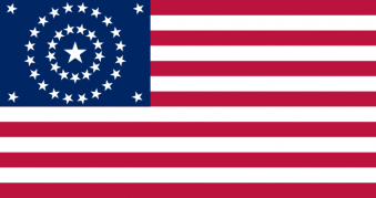 Tu Bandera - Bandera de Estados Unidos Concentric Circles (1877 - 1890)