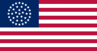 Tu Bandera - Bandera de Estados unidos Wagon Wheel (1865 - 1867)