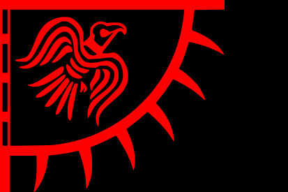 Bandera Estandarte del cuervo rojo