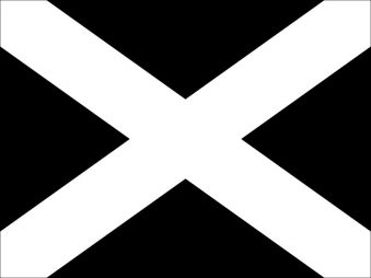 Tu Bandera - Bandera de negra con cruz blanca