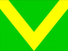 Tu Bandera - Bandera de verde chevron amarillo