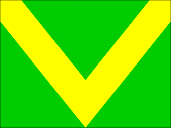 Tu Bandera - Bandera de verde chevron amarillo