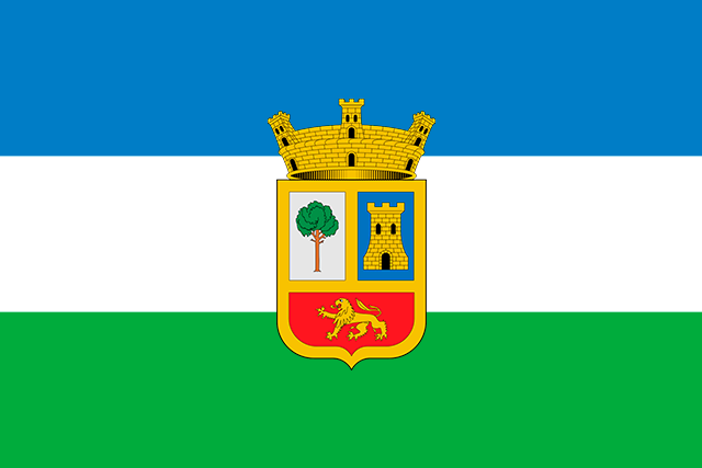Bandera El Espinar con escudo